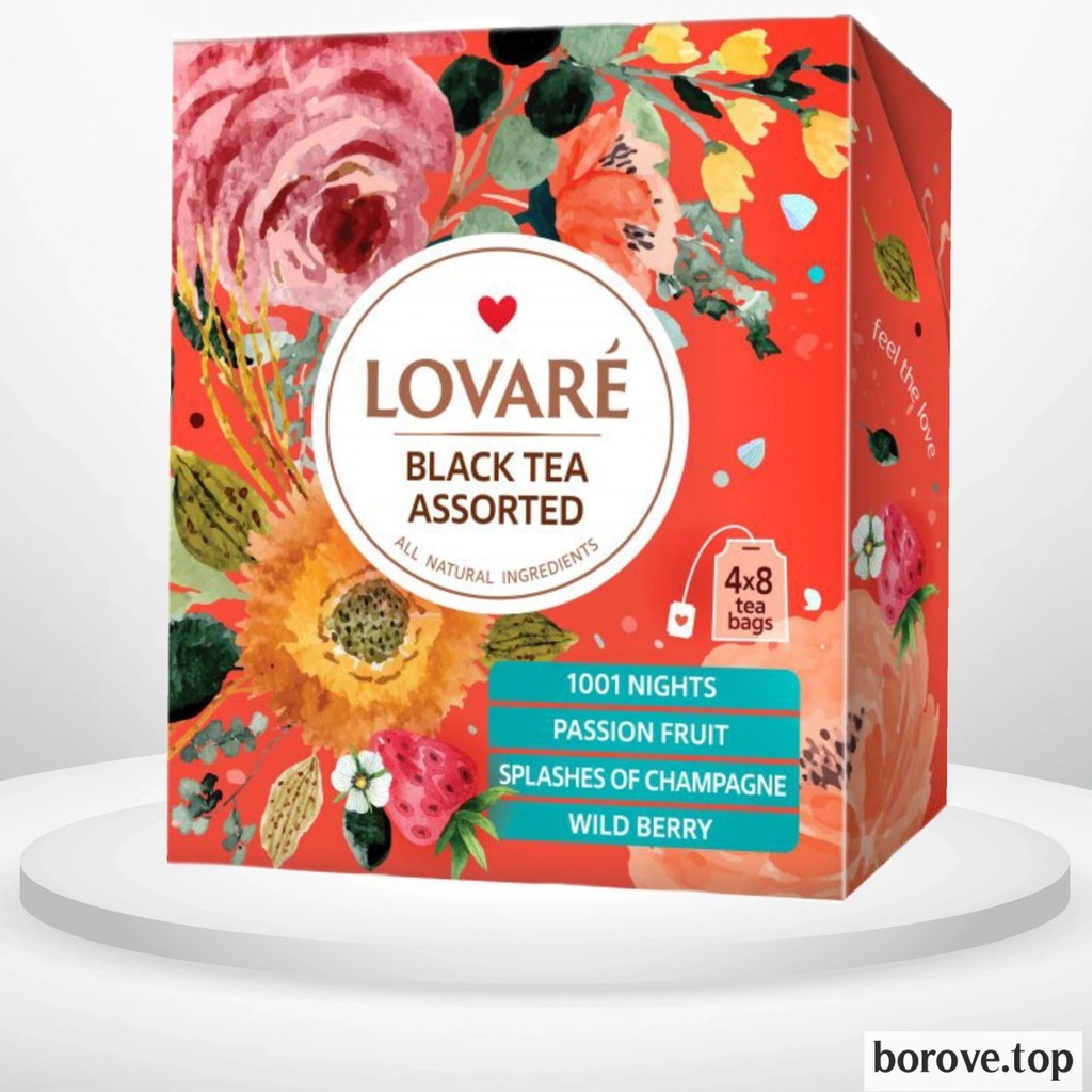 Чай чорний Lovare Асорті 32 пакетики