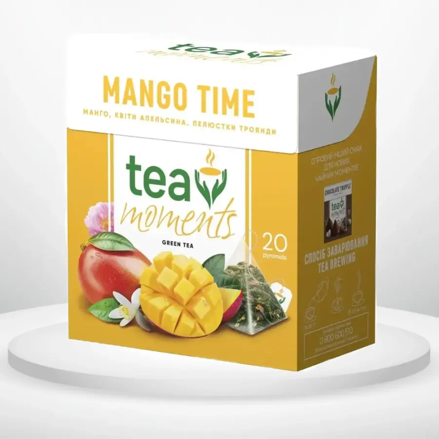 Tea moments зелений моментс Mango Time 20 пірамід