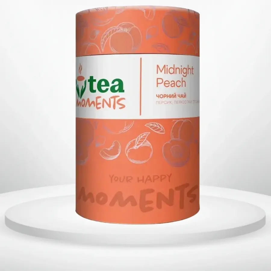 Чай чорний Tea Moments Midnight Peach(персик) тубус 70 г