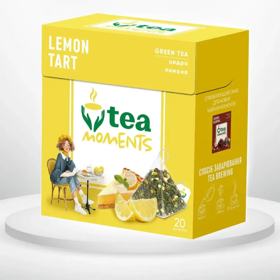 Чай зелений Tea Moments Lemon Tart 20 пірамідок