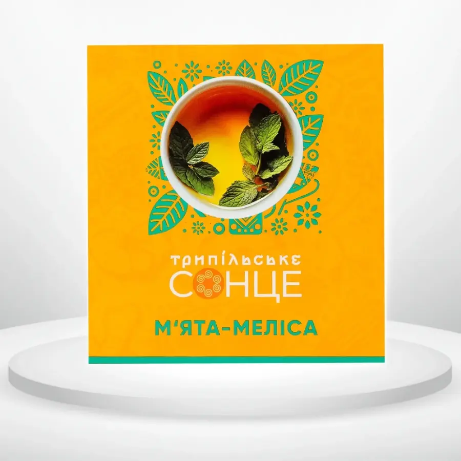Чай Трипільське Сонце "М'ята-Меліса" трав'яний, 20 пак