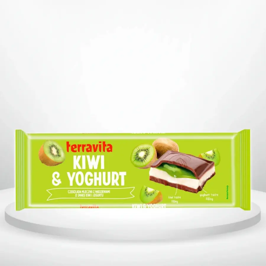 Шоколад молочний Terravita з йогуртом та ківі 235г