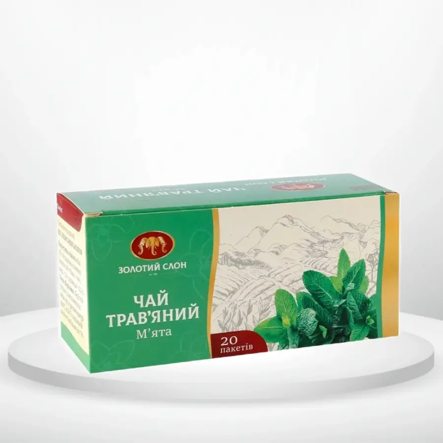 Чай трав'яний Золотий Слон М'ята 20 пакетиків