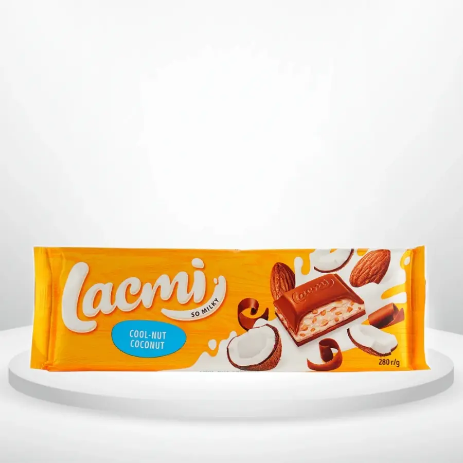 Шоколад Roshen Lacmi молочний Мигдаль-кокос з крем-шариками 280 г