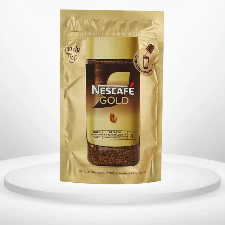 Кава розчинна Nescafe GOLD Пакет 100 г