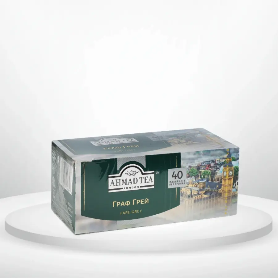  Чай чорний Ahmad Tea Граф Грей(бергамот) 40 пак