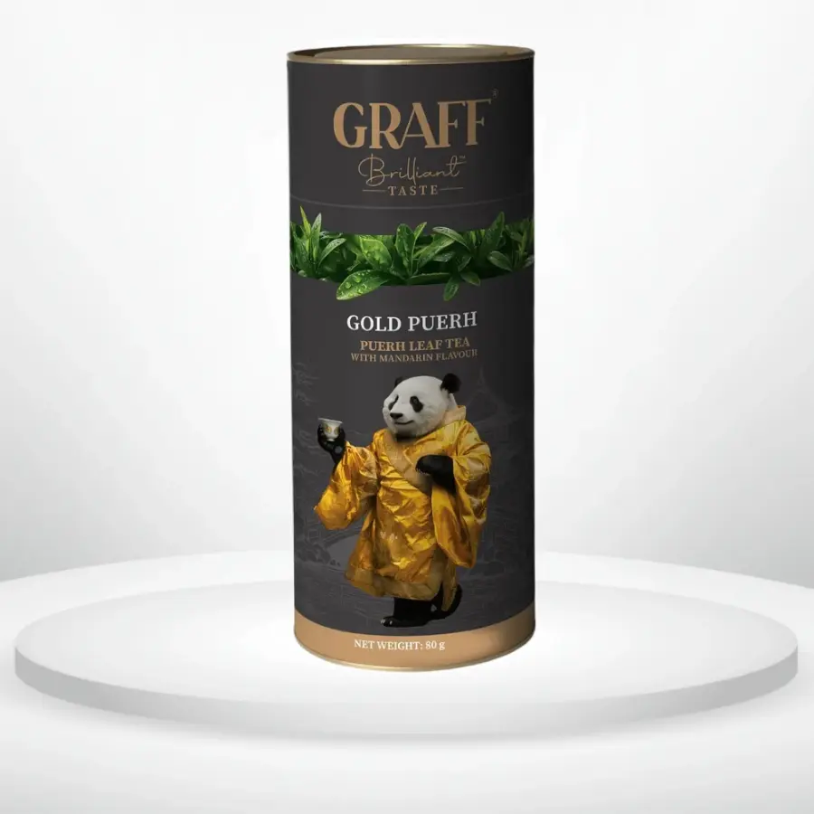 Чай пуер Graff Gold Puerh з мандарином тубус 80 г