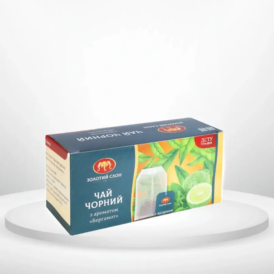 Чай чорний Золотий Слон Бергамот 20 пак