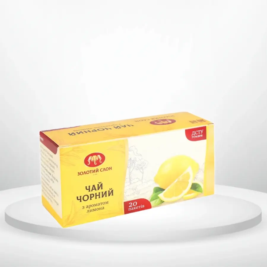 Чай чорний Золотий Слон Лимон 20 пак