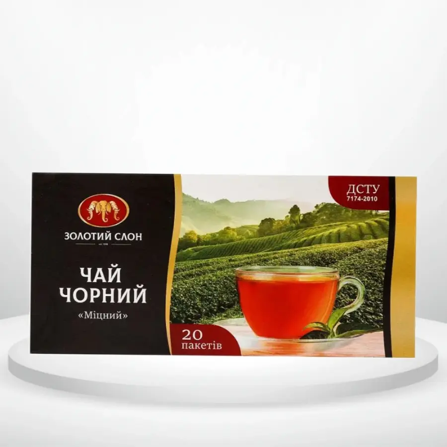 Чай чорний Золотий Слон Міцний 20 пак