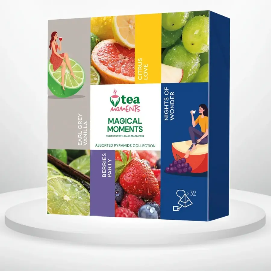 Чай чорний Tea Moments Magical Moments Асорті 32 пірамідки