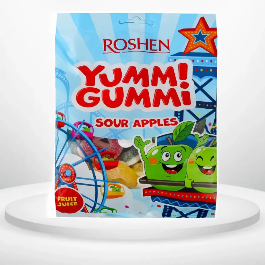 Желейні цукерки Roshen Yummi Gummi Apples 165 г