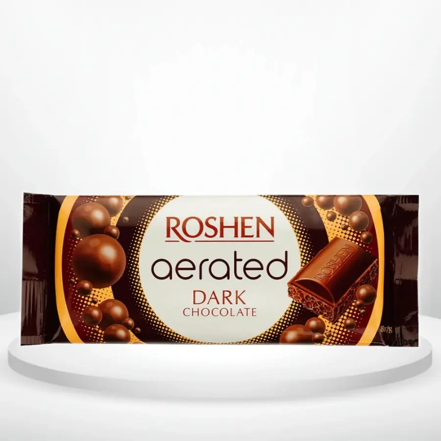 Шоколад екстрачорний Roshen пористий 80 г