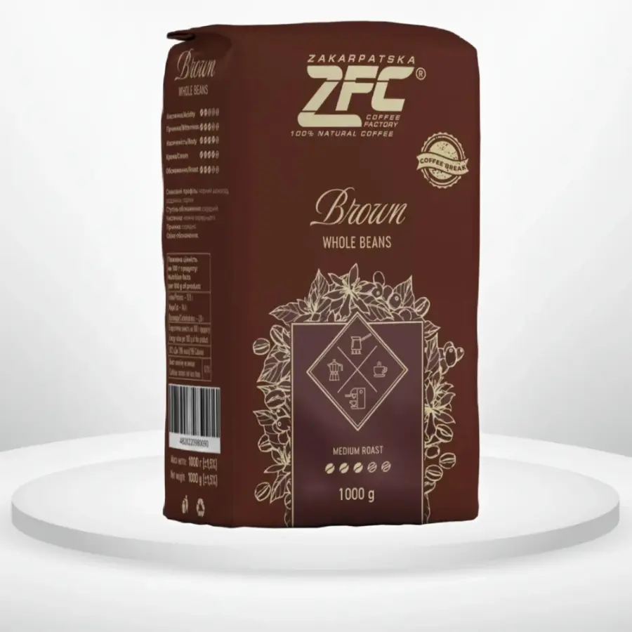 Кава в зернах ZFC Brown 1кг 
