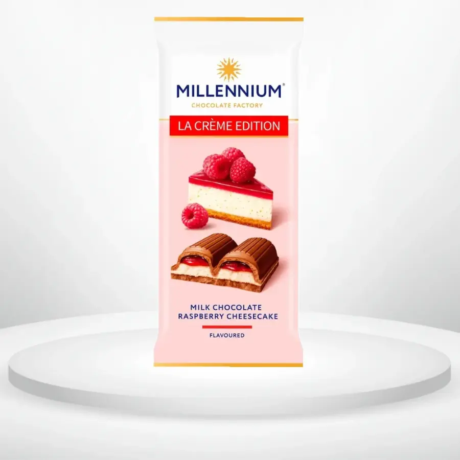 Шоколад Millennium La Creme Edition з малиновою начинкою 100 г