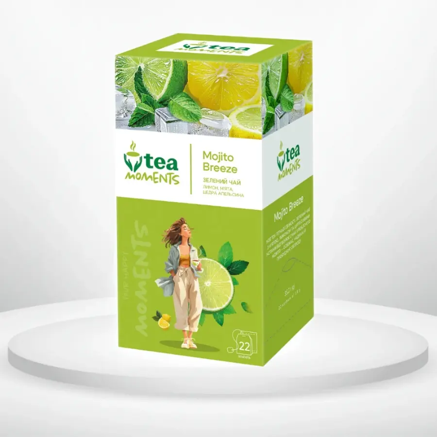 Чай зелений Tea Moments Mojito Breeze 22 пак