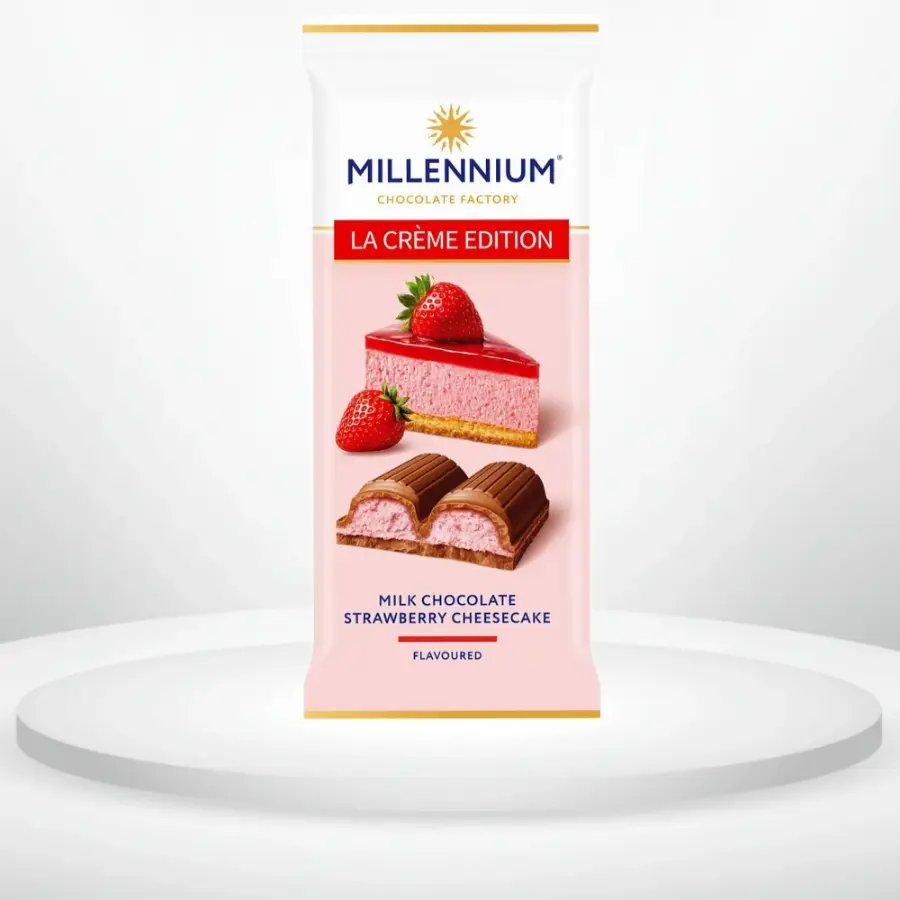 Шоколад Millennium La Creme Edition Полуничний чізкейк 100 г