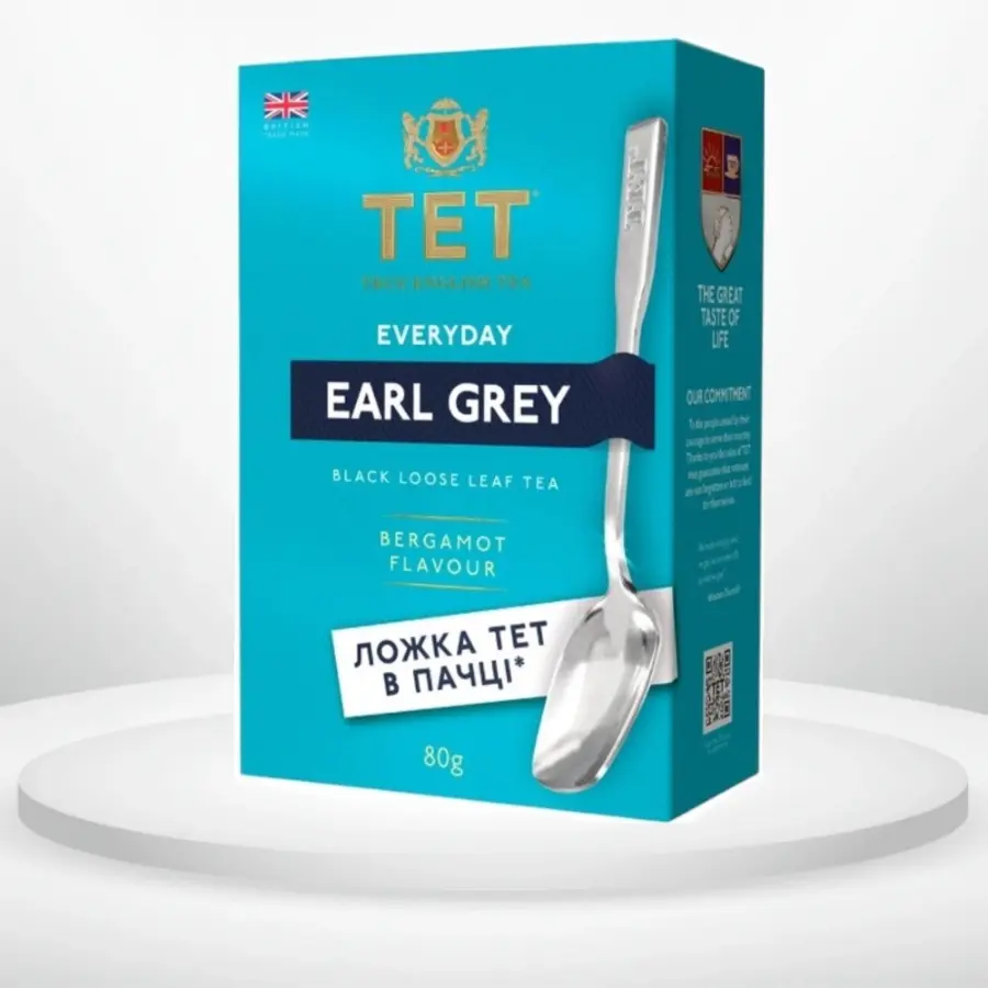 Чай чорний ТЕТ Everyday Earl Grey листовий з ароматом бергамота 80 г