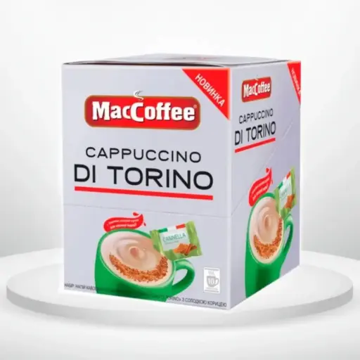 Кавовий напій 3в1 MacCoffee Cappuccino Di Torino з солодкою корицею 10 стіків