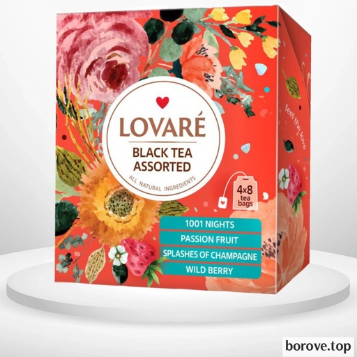 Чай чорний Lovare Асорті 32 пакетики