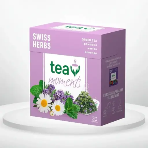 Чай Tea Moments Swiss Herbs 20 пірамідок