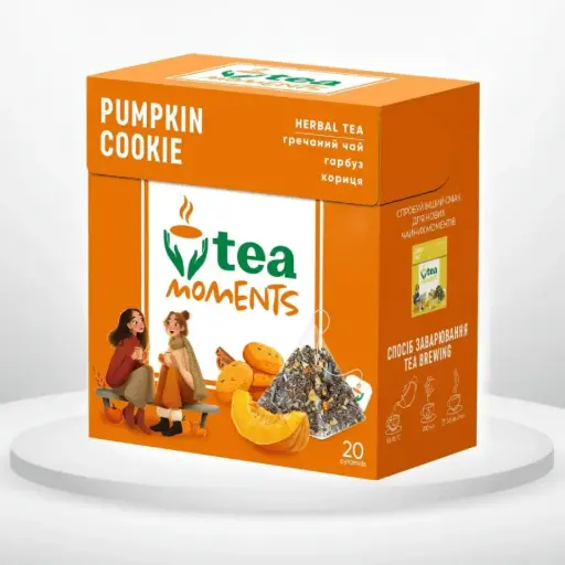 Гречаний чай Tea Moments Pumpkin Cookie 20 пірамідок