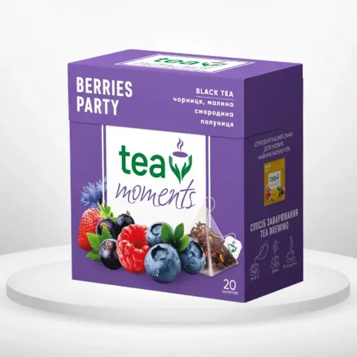 Чай чорний Tea Moments Berries Party 20 пірамідок