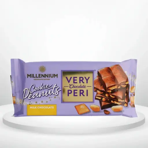 Шоколад Millennium Very Peri з печивом та арахісом 100 г