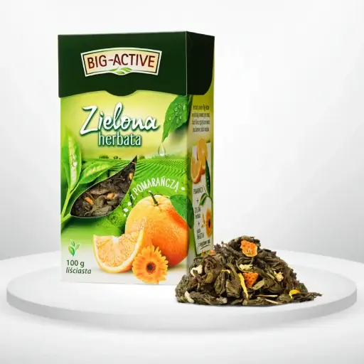 Чай зелений Big Active Апельсин 100 грам