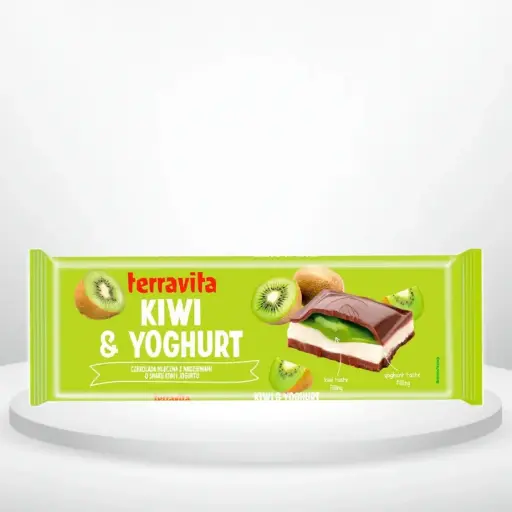 Шоколад молочний Terravita з йогуртом та ківі 235г