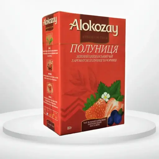 Чай Alokozay Полуниця 80 г зелений