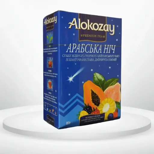 Чай Alokozay Арабська ніч 80 г суміш чорного та зеленого