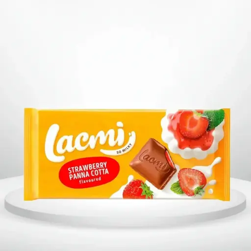 Шоколад молочний Roshen Lacmi полунична панакота 90 г