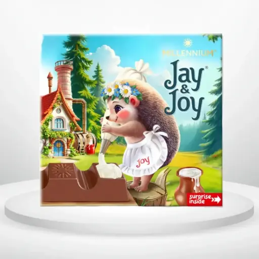 Шоколад Millennium Jay&Joy молочний з молочною начинкою 45 г