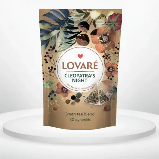 Чай зелений Lovare Ніч Клеопатри у пірамідках 50 шт. 