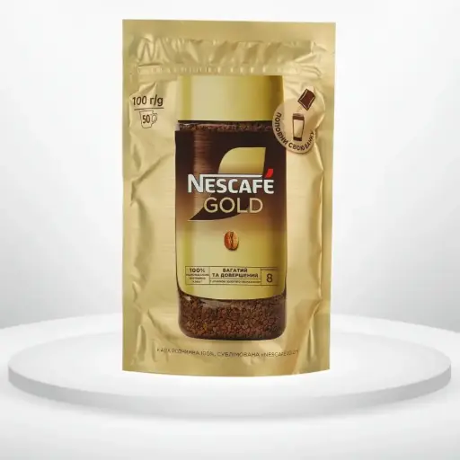 Кава розчинна Nescafe GOLD Пакет 100 г