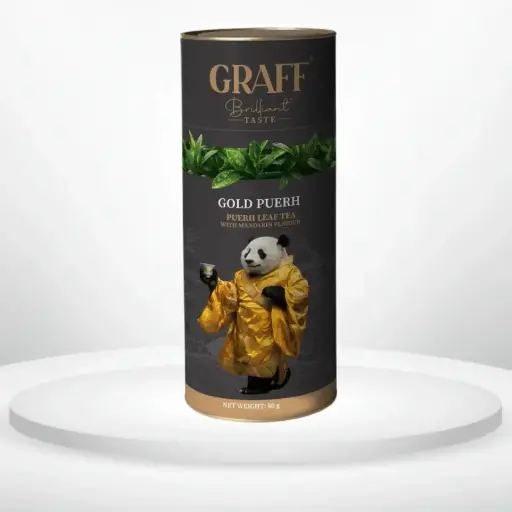 Чай пуер Graff Gold Puerh з мандарином тубус 80 г