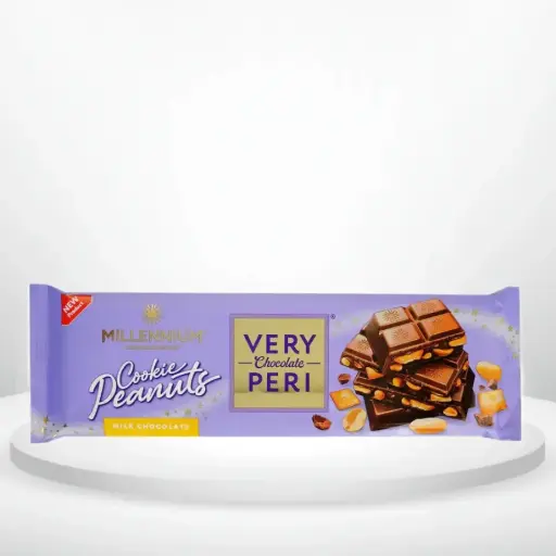 Шоколад Millennium Very Peri з начинкою, печивом та арахісом 270 г
