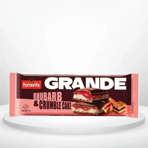 Шоколад молочний Terravita Grande Rhubarb & Crumble Cake 235г