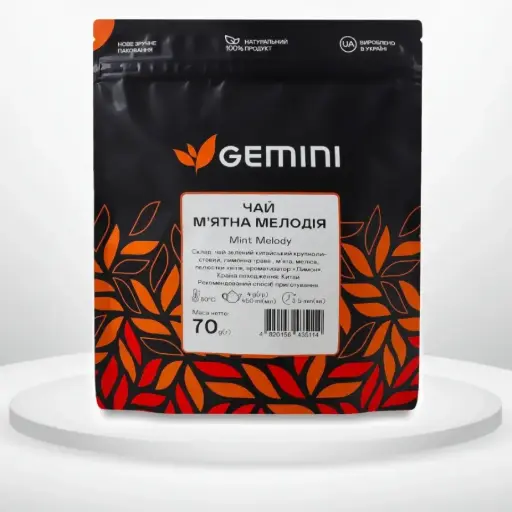 Чай зелений Gemini М'ятна мелодія розсипний 70 г