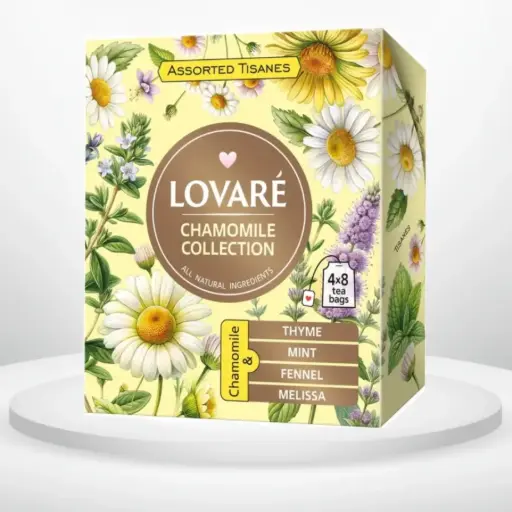 Чай трав’яний Lovare Асорті Tisanes Chamomile Collection 32 пак