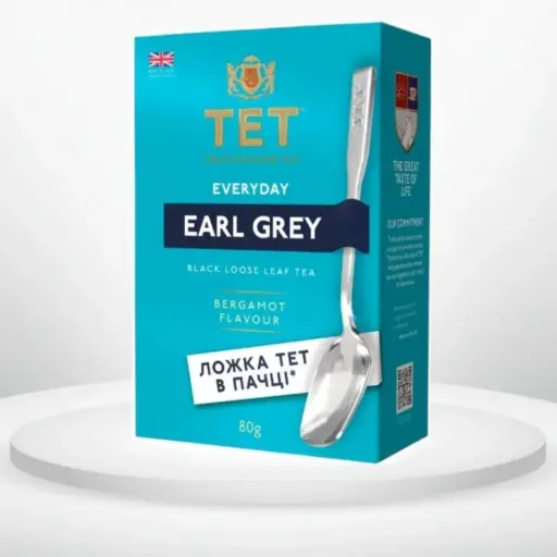 Чай чорний ТЕТ Everyday Earl Grey листовий з ароматом бергамота 80 г